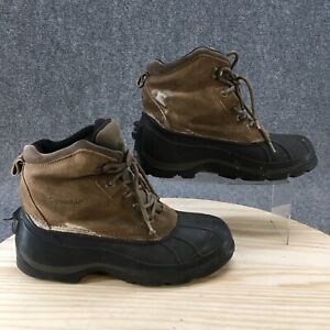 Columbia Hiking Duck Boot Mens 11 Brown Falmouth Suede Rubber Lace Up BM1201-250