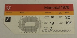 7/30/76 Volleyball Olympics 1976 Montreal Summer Games Ticket Stub GOLD MEDAL - Picture 1 of 2