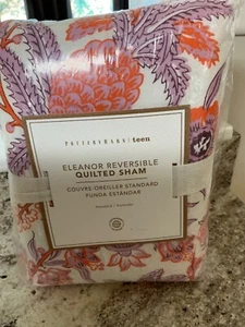 Pottery Barn Teen Standard Quilted Eleanor Reversible Pillow Sham Floral - Picture 1 of 2