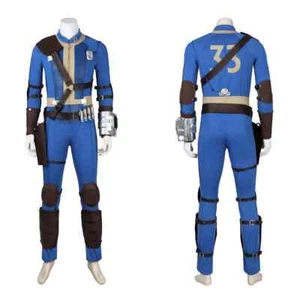 Fallout Overseer Hank Cosplay Costume Men Jumpsuit Suit Halloween Prop Set - Picture 1 of 26