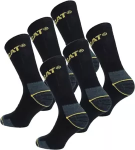Ropa de trabajo para gatos Calcetines Caterpillar CAT Tacón reforzado de felpa de algodón de alta resistencia - Imagen 1 de 13