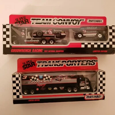 Vintage Matchbox 1992 Dale Earnhart Super Star Team Convoy and Transporter - Image 1 of 4