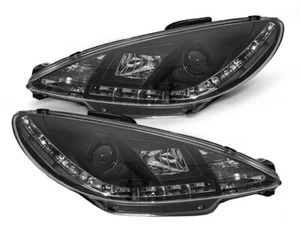Headlights for Peugeot 206 1998 1999 2000 2001 2002 VR-1500 Daylight Black - Bild 1 von 1