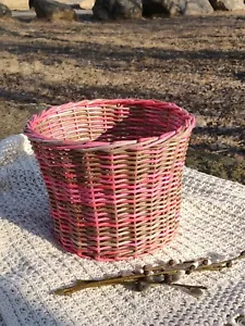Storage basket in original colors, completely handmade. Made from paper wicker. - Picture 1 of 2