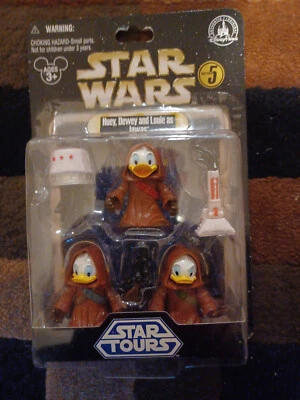 Disney Parks Star Wars Star Tours Series5 Huey Dewey Louie as Jawas Figures 2011 - Image 1 of 3