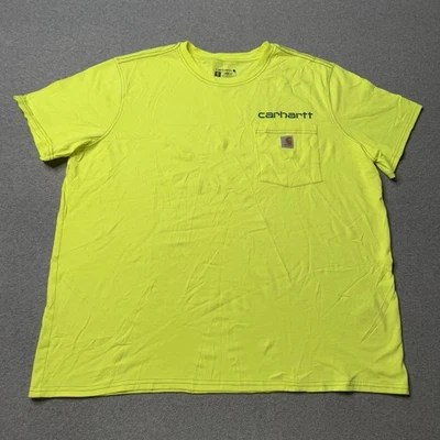 Camisa Carhartt Feminina 2XL XXL Algodão Amarelo Construção Roupa de Trabalho Ao Ar Livre Adulto - Imagem 1 de 4