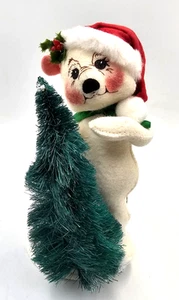 NEW ANNALEE PLUSH DOLL FIGURE 7" CHRISTMAS POLAR BEAR 2000 - Picture 1 of 7