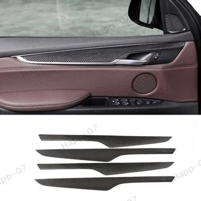 Tapicería interior de fibra de carbono para panel de puerta de automóvil para BMW X5 F15 X6 F16 2014-2018 Foto 1 de 4
