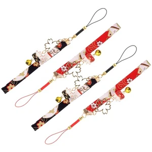 4 Pcs Glücklicher Katzenanhänger Handy-Anhängerband Glückskatzen-Telefonketten - Photo 1 sur 12