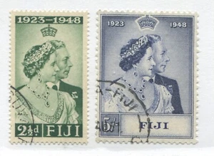 Fiji KGVI 1948 Silver Wedding set used - Picture 1 of 1