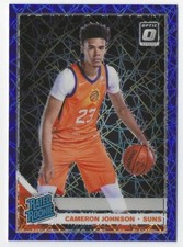 2019-20 DONRUSS OPTIC CAMERON JOHNSON RATED ROOKIE BLUE VELOCITY PRIZM #200