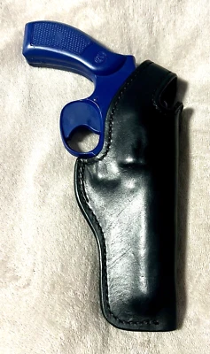 GOULD & GOODRICH LEATHER HOLSTER - B708 34 RH 4" COLT / SMITH & WESSON REVOLVER - Image 1 of 4