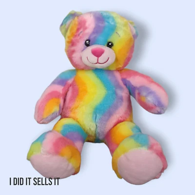 BUILD A BEAR Enchanted Garden Rainbow Hugs Multicolor Plush Toy 17" - Image 1 of 4
