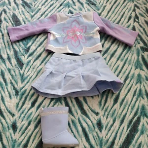 American Girl Meet “Like Your Style” Top Blue Skort Blue Boot Retired Outfit (DO - Picture 1 of 4