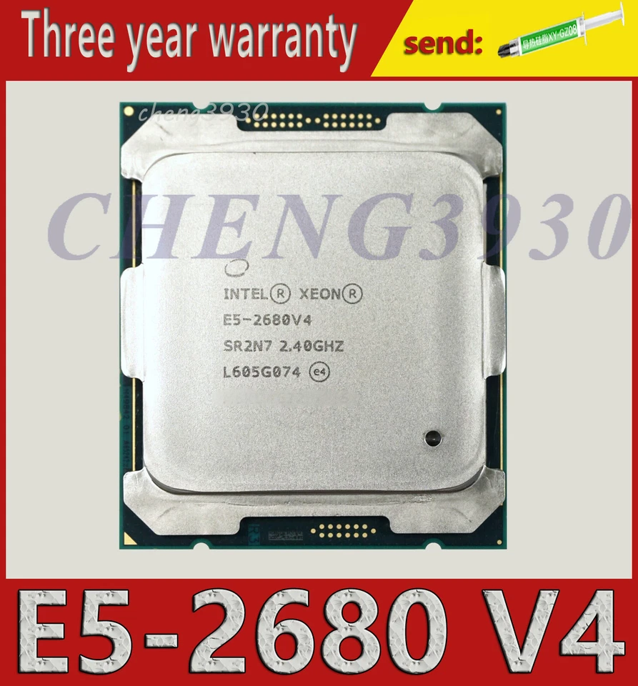 Intel Xeon E5-2680 V4 Server CPU Processor 2.40GHz 14 core 28 threads LGA 2011-3 - Image 1 of 1