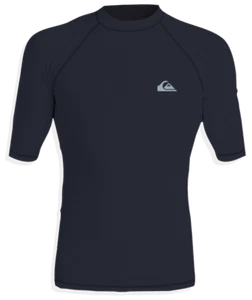 QUIKSILVER MENS RASH VEST.EVERYDAY NAVY UPF50+ SURF SHORT SLEEVED GUARD TOP S24 - Picture 1 of 3
