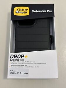 New Otterbox Defender Series Pro Case for Apple iPhone 15 Pro Max Black 77-92726