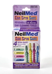 NeilMed Ear Spin Safe WaxOut 4 Reusable Wax Cleaning Tools Set *FREE SHIPPING - Picture 1 of 5