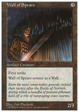 Magic the Gathering MTG Wall of Spears (407) Fifth Edition   NM