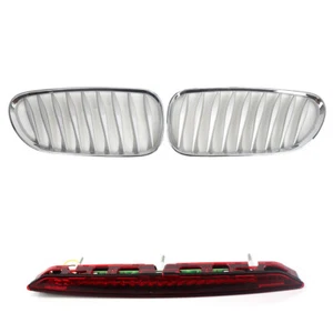 Chrome Style Front Grille Sporty w/ 3rd Brake Stop Light for BMW Z4 E85 03-08 - Picture 1 of 8