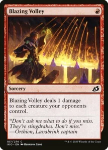 4 Blazing Volley 4x x4 - Casi nuevo - Ikoria: Lair of Behemoths - SPARROW MAGIC - Imagen 1 de 1