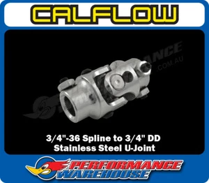 Junta en U de dirección de acero inoxidable Calflow 3/4"" -36 spline a 3/4"" DD - CAL-5242 - Imagen 1 de 4