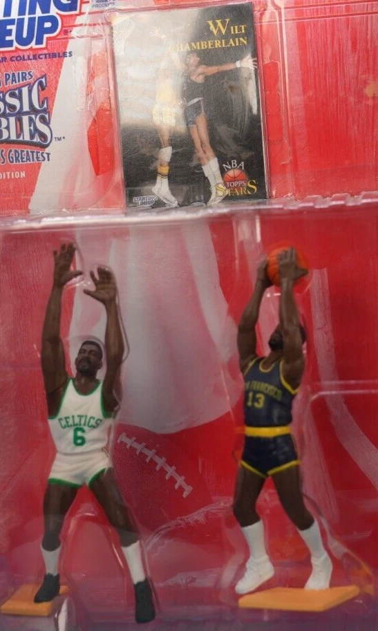 Alineación inicial de la NBA 1997 dobles clásicos Bill Russell & Wilt Chamberlin de colección Foto 1 de 3