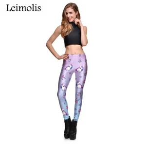 LEGGINGS 3D UNICORN RAINBOW STARS GOTHIC PLUS SIZE YOGA SPORT UK SIZE 12-14 - Picture 1 of 7