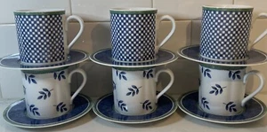 6-Villeroy & Boch SWITCH 3 Cups & Saucers 3 Sets Castell - 3 Sets Cordoba - Picture 1 of 17
