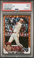 2023 Topps Baseball Series II SHOHEI OHTANI Orange Foil Parallel #/299 PSA 9