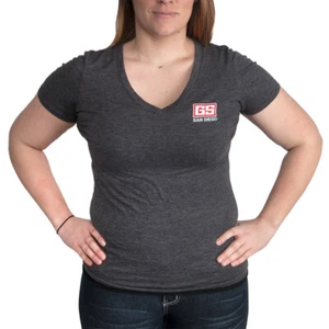 Camiseta con cuello en V con logotipo de Glockstore para mujer - Imagen 1 de 3