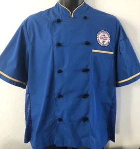 VTG. Naval Base Coronado FOOD SVCS Chef Coat Jacket Kitchen Workwear Uniform S - Picture 1 of 15