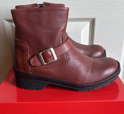 BOTÍN MOTERO WOLKY MUJER NITRA WR RESISTENTE AL AGUA, TALLA 7.5 Marrón Rojo Nuevo con caja Foto 1 de 4