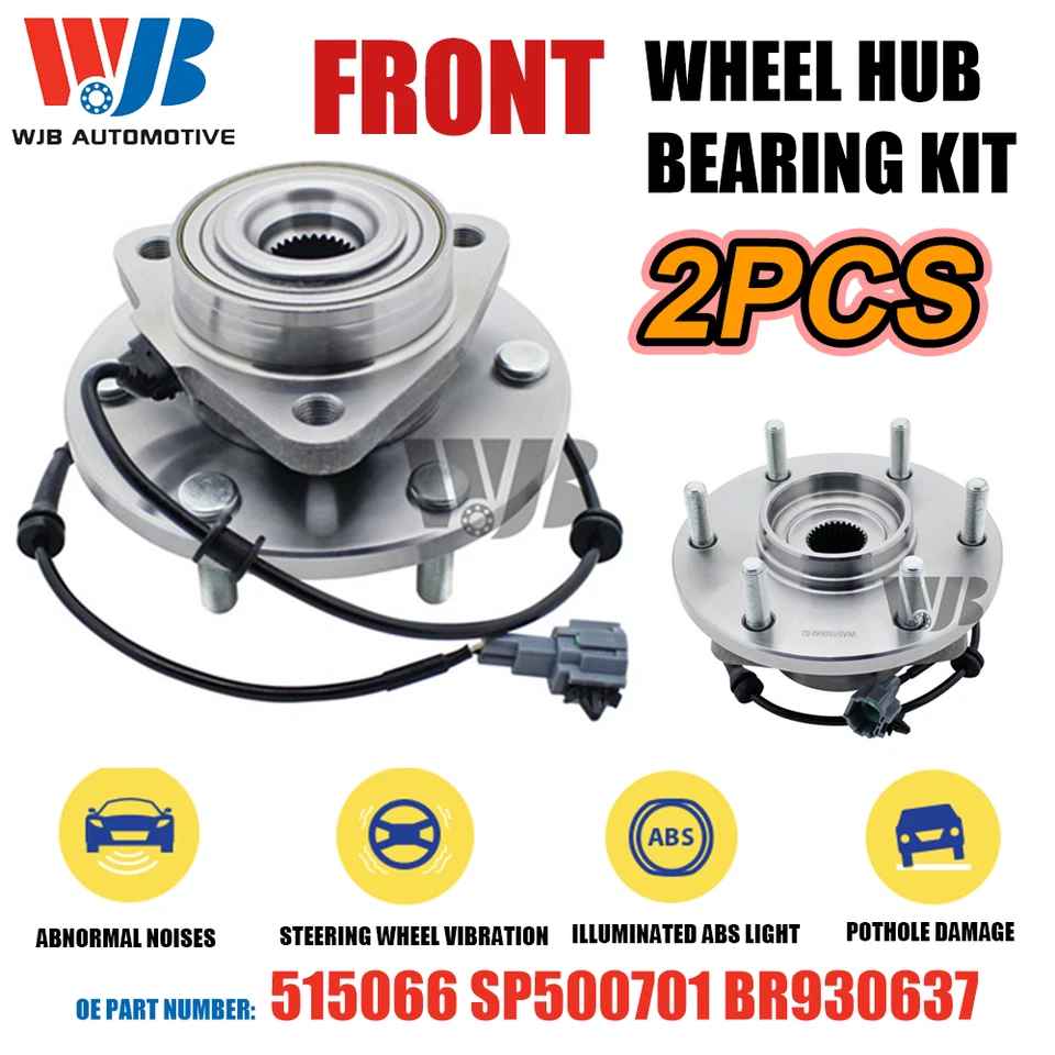 2PCS Front Wheel Bearing Hub for Nissan Armada Titan Pathfinder/Infiniti QX56 Foto 1 de 4