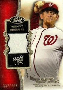 CAMISETA USADA STEPHEN STRASBURG 2012 TOPPS NIVEL UNO JUEGO #/399 - Imagen 1 de 1