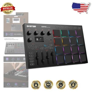 Portable MIDI Pad Controller with 16 Velocity Pads & Bluetooth Connectivity - Picture 1 of 9
