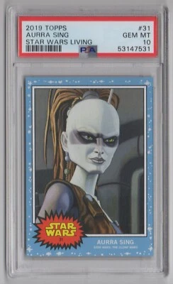 2019 Topps Star Wars Living Set #31 Aurra Sing - PSA 10 GEM MT - Image 1 of 2