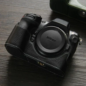 New Handmade Genuine Real Leather Half Camera Case Bag Cover For Nikon Z8 - Picture 1 of 4