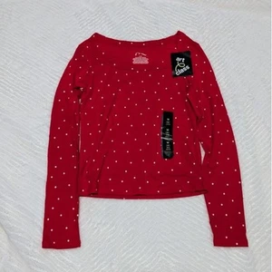 Art Class Red White Polkadot Girls Long Sleeve Size M (8) - Picture 1 of 4