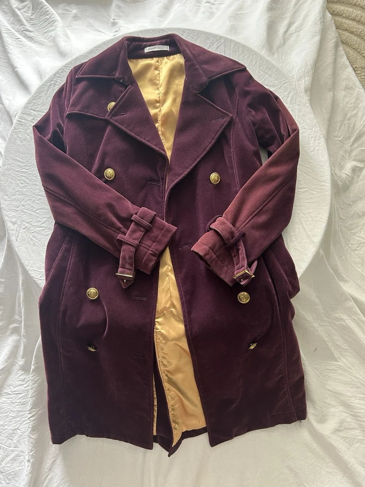 Private Beach Burgundy Corduroy Steampunk Vintage Soldier Military Jacket - image 1 of 4