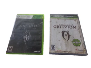 The Elder Scrolls v and IV, Oblivion and Skyrim Set of 2 Xbox 360 - Picture 1 of 5