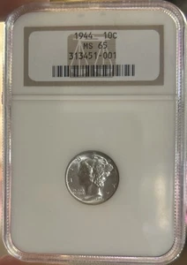 1944 NGC MS 64 Mercury Dime - Picture 1 of 2