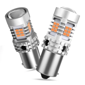 AUXITO CANBUS Amber Blinker BAU15S 7507 PY21W 1156PY LED Turn Signal Light Bulb - Picture 1 of 9
