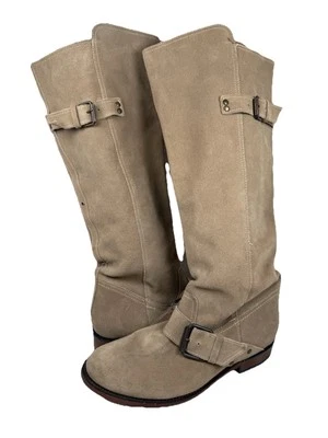 DOLVE VITA Over Knee Suede Leather  Buckle Boots Beige Z9621 WOMENS 10 Tan - Image 1 of 4