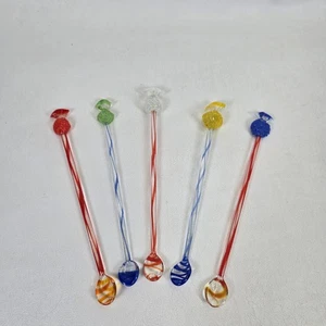 6x Varillas de vidrio soplado vintage temáticas dulces buen estado  - Imagen 1 de 9