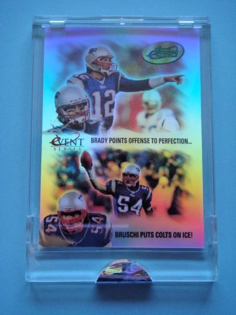 2005 eTopps Topps Tom Brady/Tedy Bruschi Event Series NE Patriots Refractor - Image 1 of 2