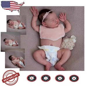 20in Pascale Reborn Baby Girl Full Body Silicone Lifelike Doll Gift for Kids - Picture 1 of 7