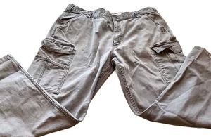 CARHARTT Rugged Flex Relaxed Canvas Stretch Gray Cargo Pants 40x 30 *fit 37x29 - Picture 1 of 23