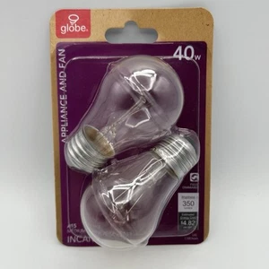 Appliance Bulbs 40 Watt A15 Bulb Type Incandescent Med. Base NIP 2PK - Picture 1 of 4