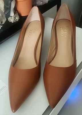 Mujer Franco Sarto Coñac Marrón Alexana Cuero Punta Cuña Bomba Talla 7.5 Foto 1 de 4